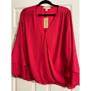 NWT Magenta/Deep Pink Michael Kors Blouse